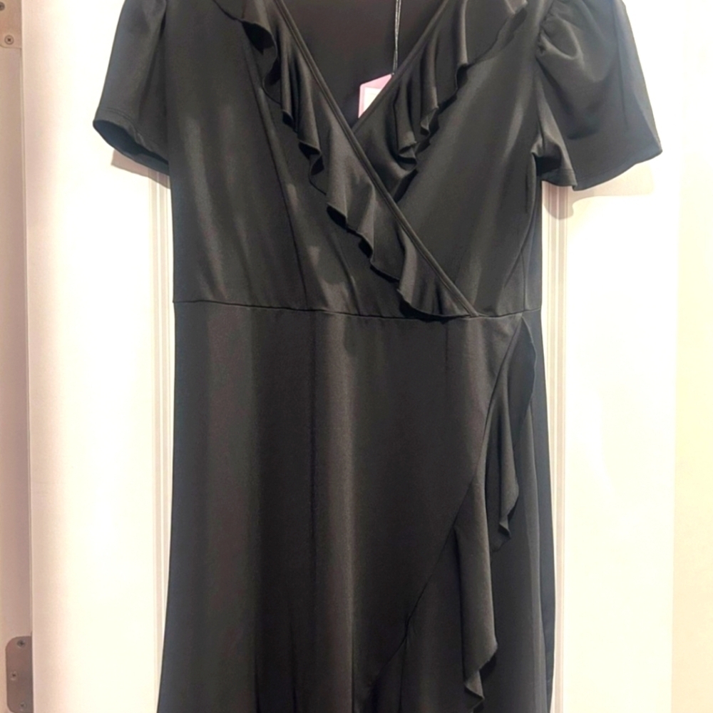 BY Design Womes Black Asymmetrical Ruffle Dress - Picture 5 of 16